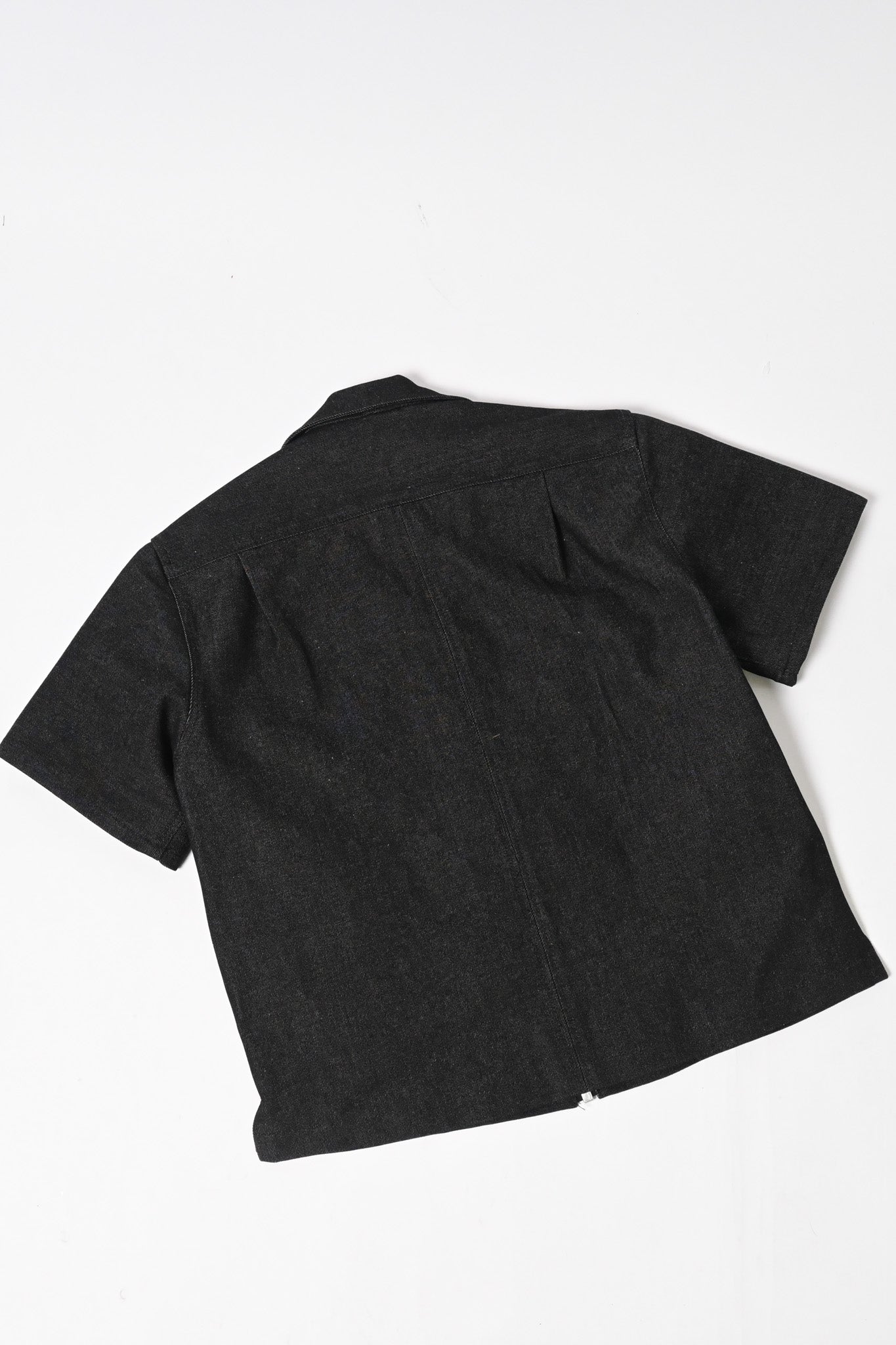 Raw denim boxy camp shirt (multiple sizes)