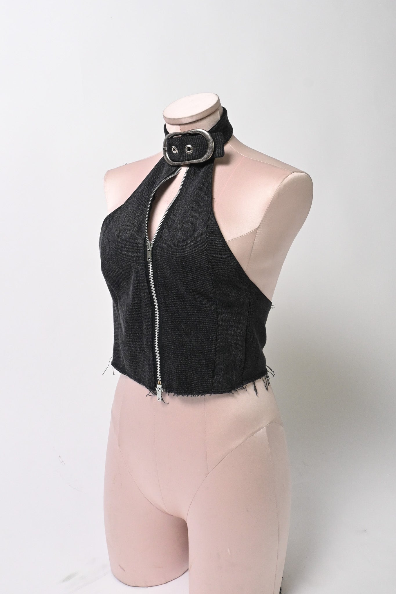 Denim halter top