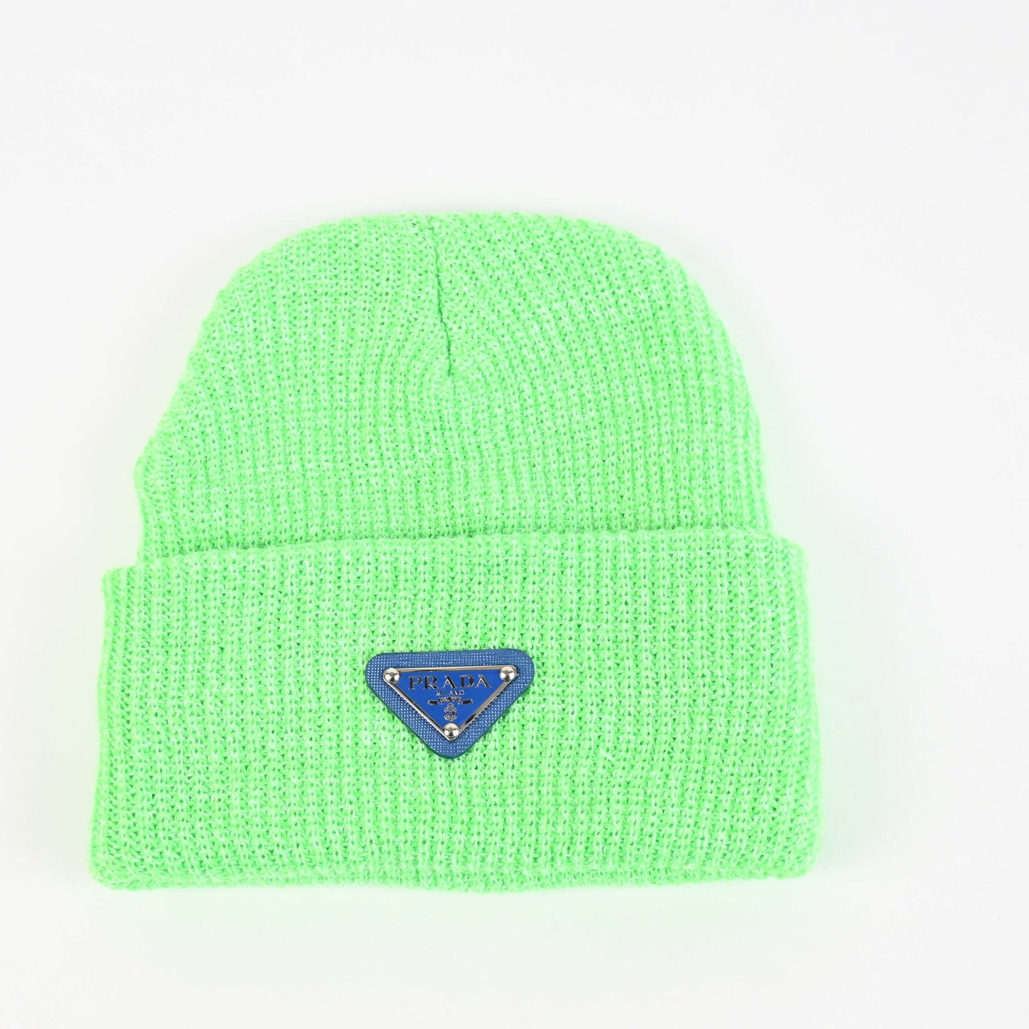 Lime Green Rib style beanie