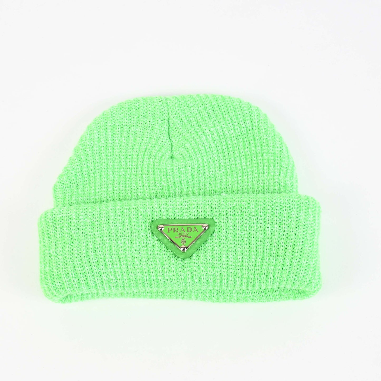Lime Green Rib style beanie