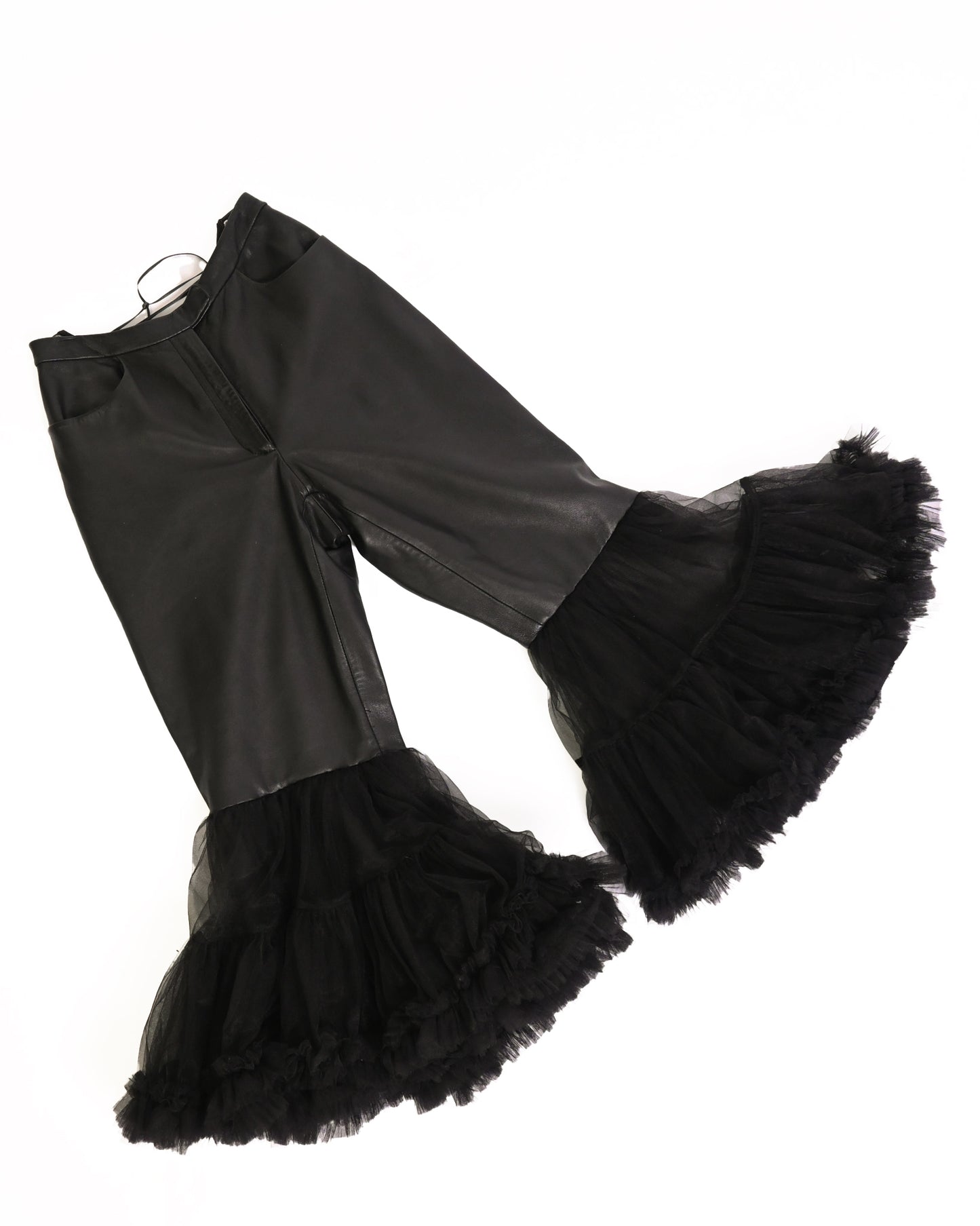 ZAHRAA's Leather Lace Up pants