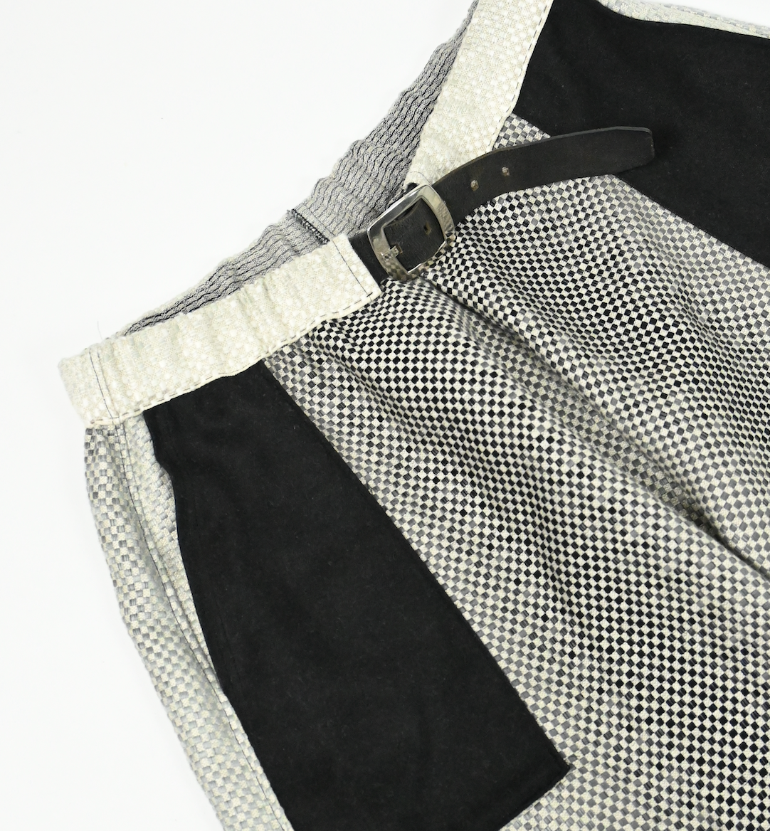 GAT'S Black / grey Check wide leg pants (M-XL)