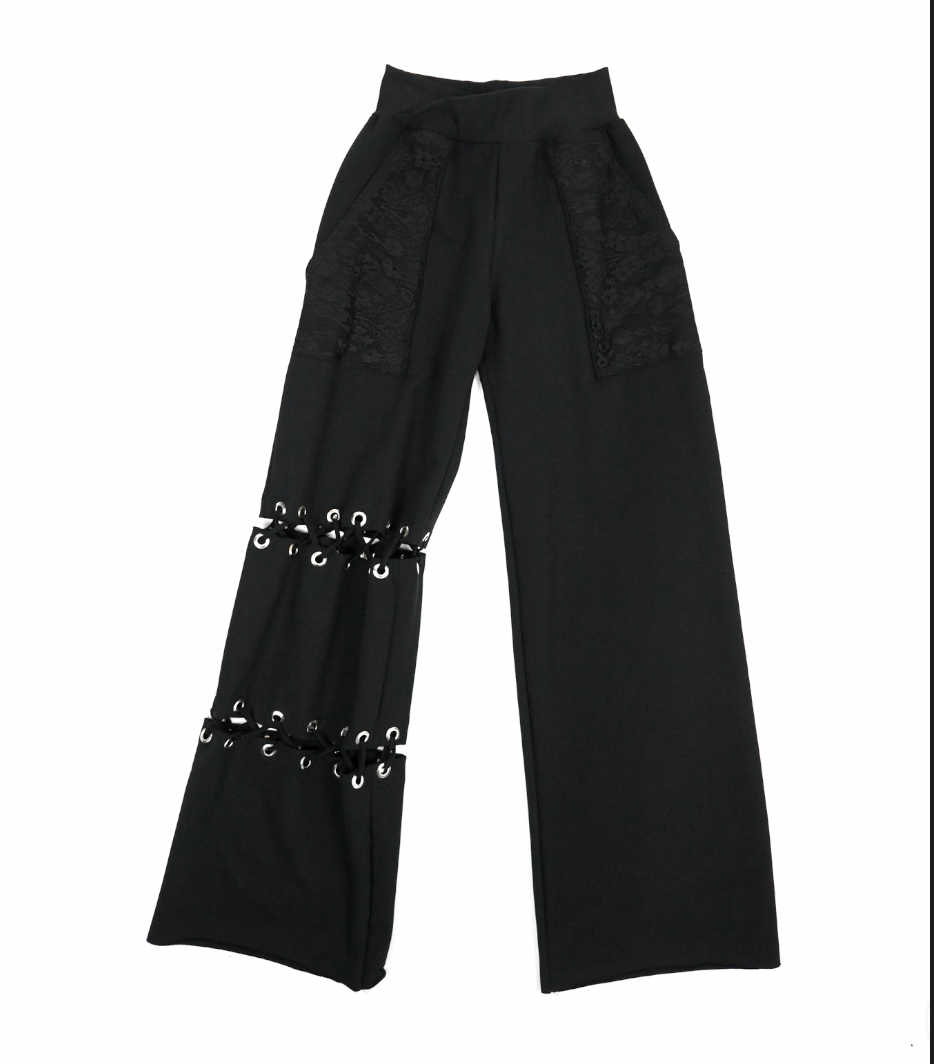 CHRISTINA'S Lace Pocket Wide Leg Pants (multiple sizes available)