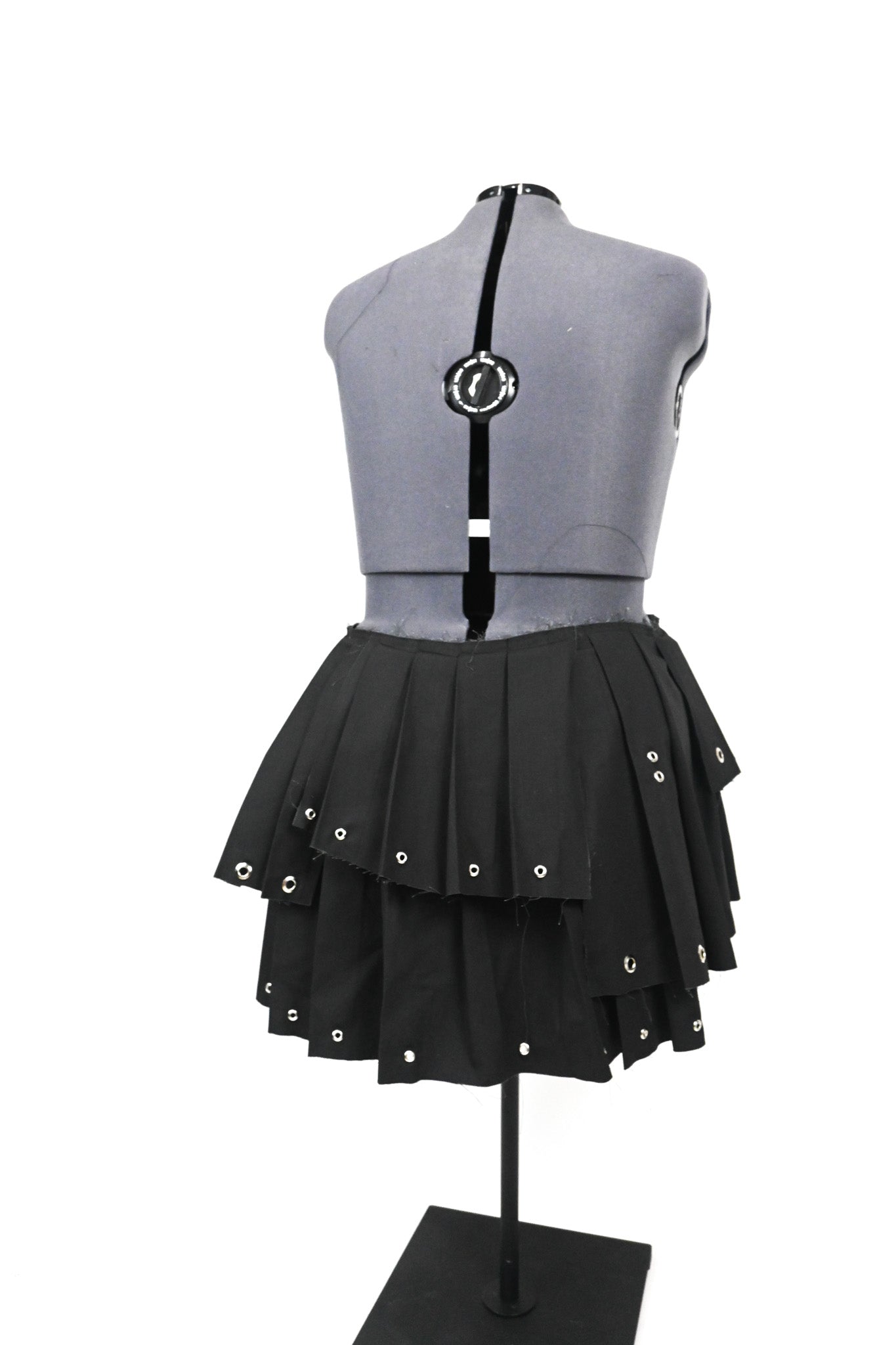 Pleated Black layering skirt 2XL