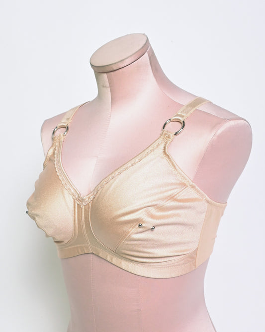 Cream pierced bra (34D/36C)