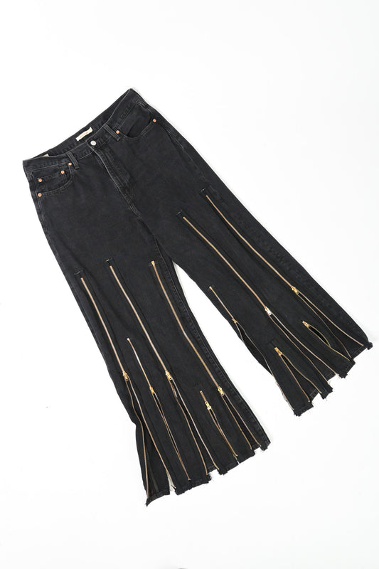 Gold zip denim 34/29