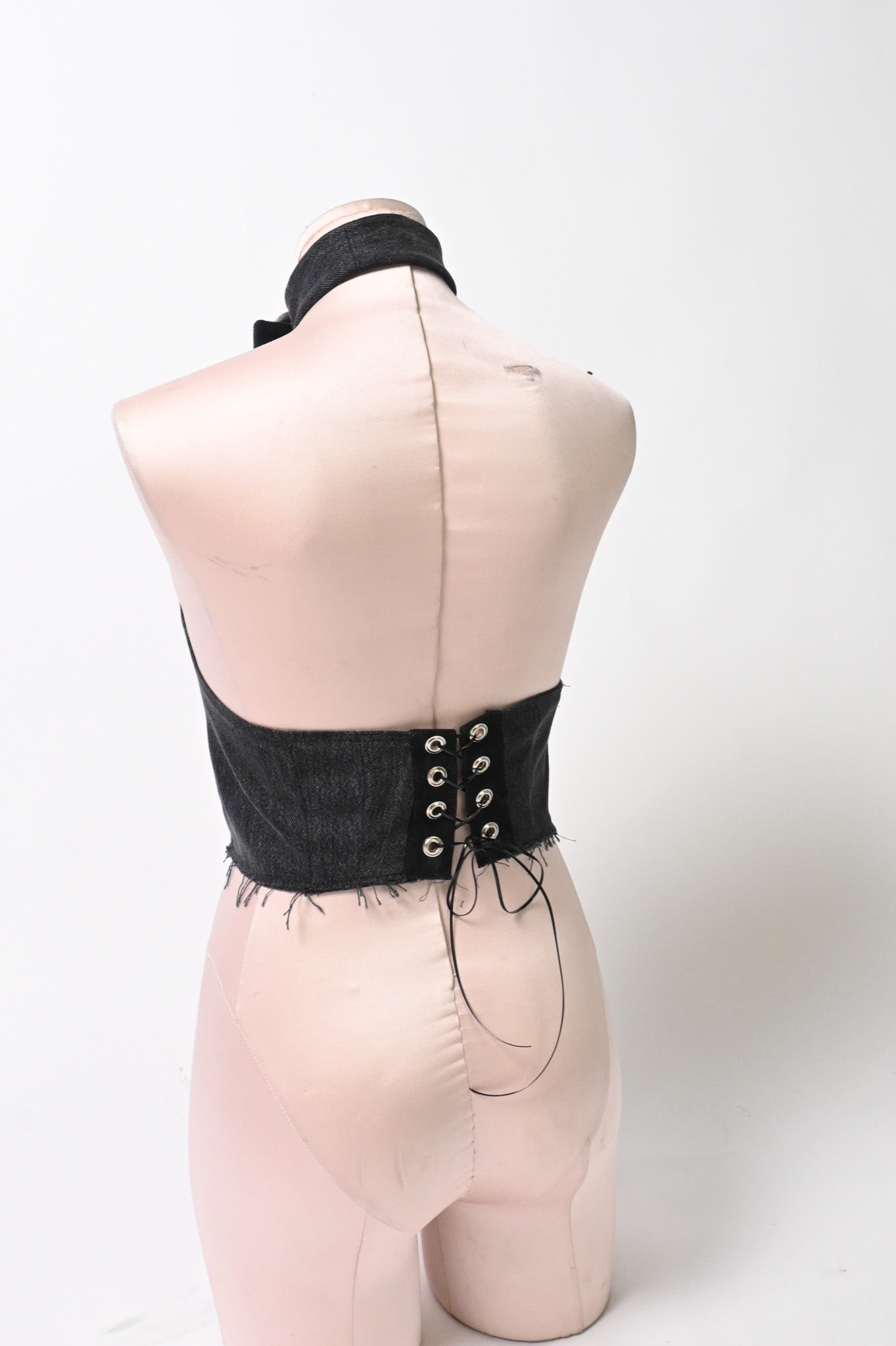 Denim halter top