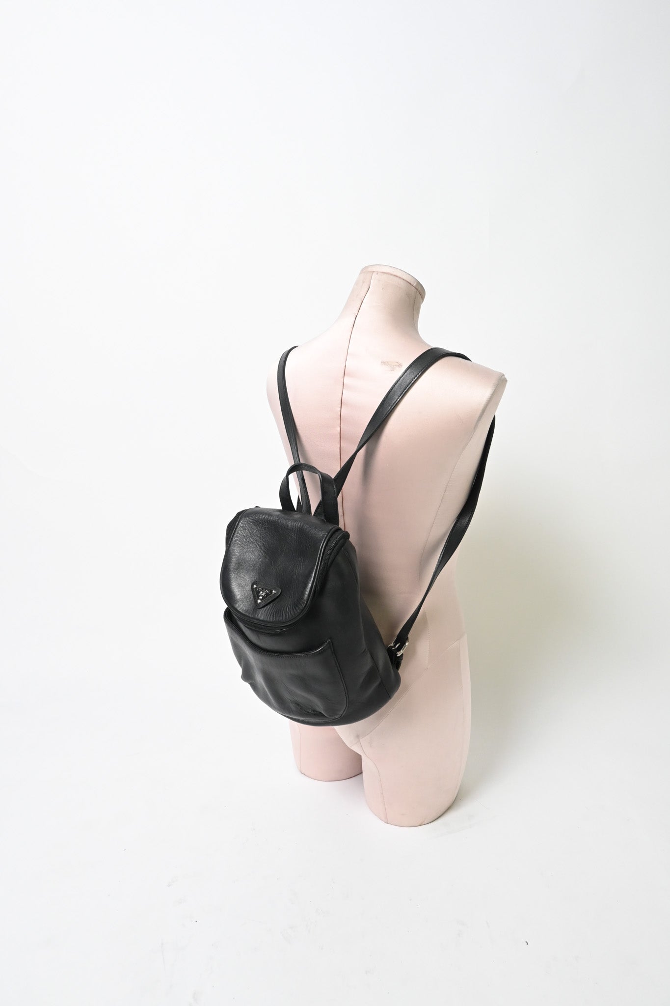 Leather backpack