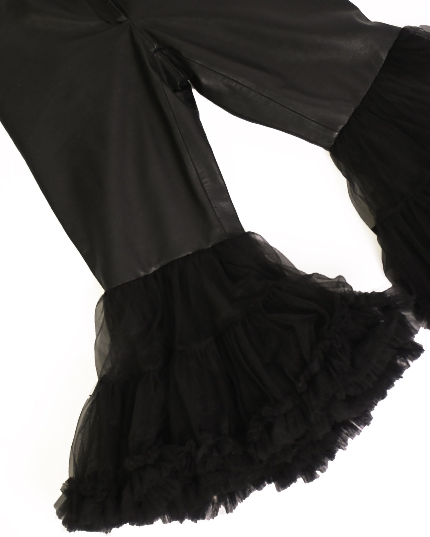 ZAHRAA's Leather Lace Up pants