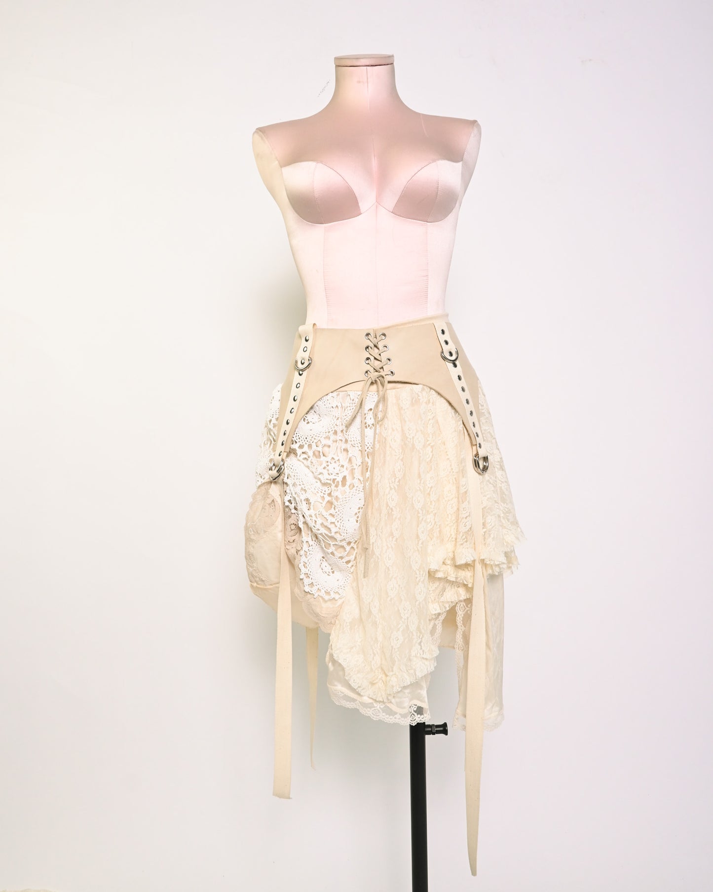 Cream Layering Slip Skirt (S/M)