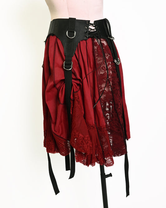 Red slip skirt