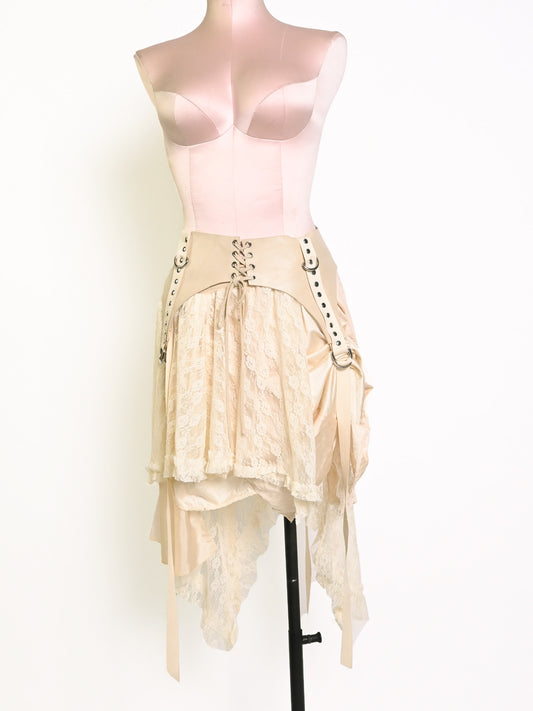 Cream Layering Slip Skirt (XS/S)
