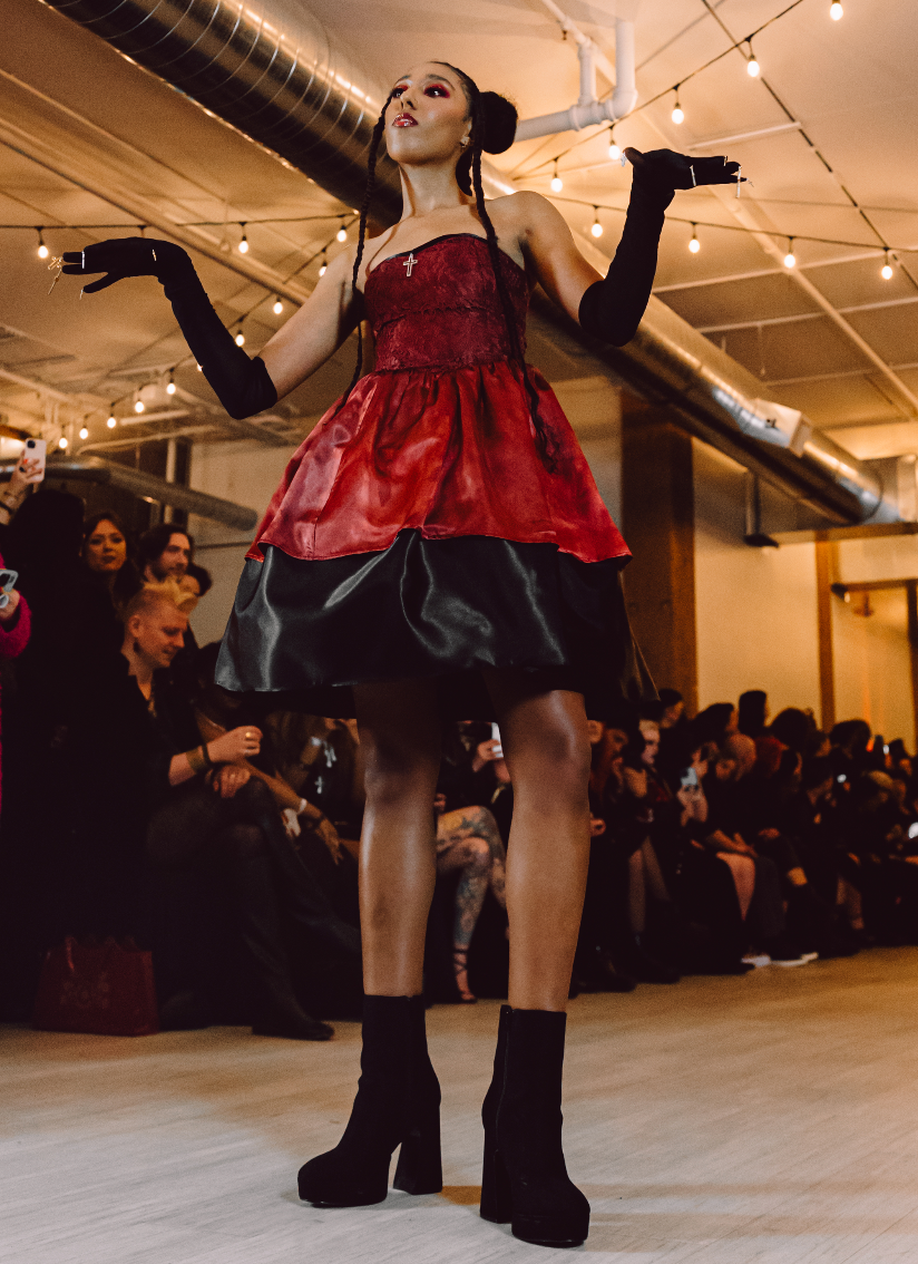 Vintage silk cupcake dress