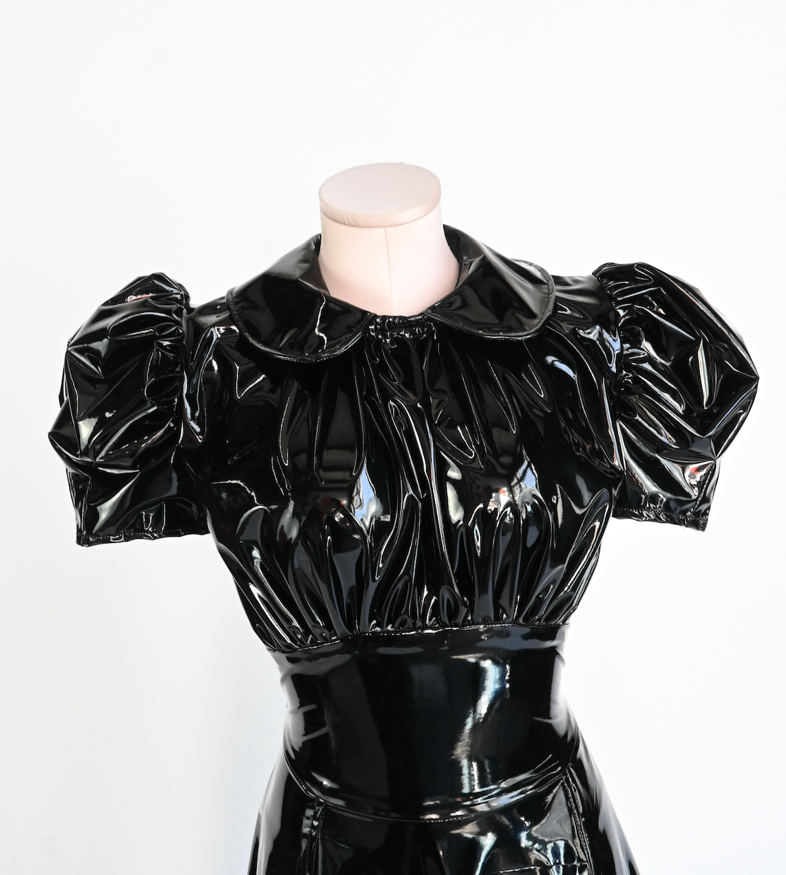 Vinyl PUFF SLEEVE DRESS (from runway S/M)