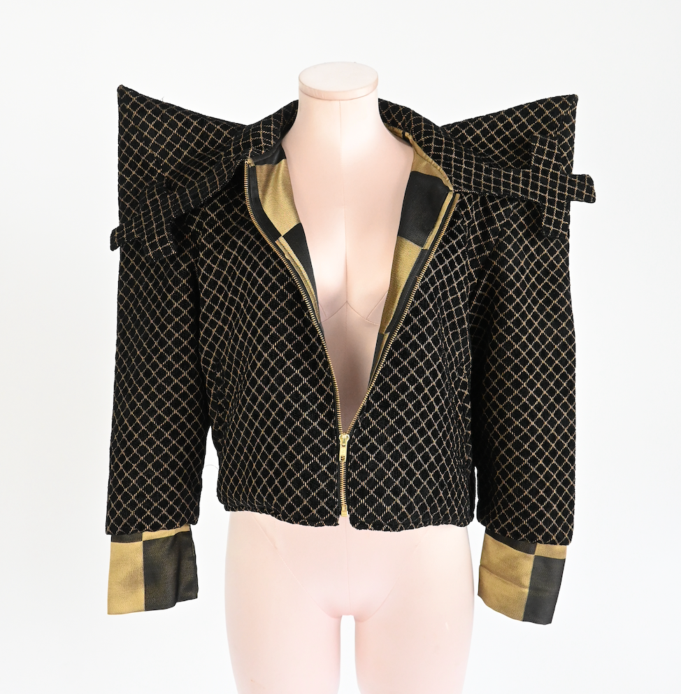 GOLD CHECK POINT SHOULDER JACKET