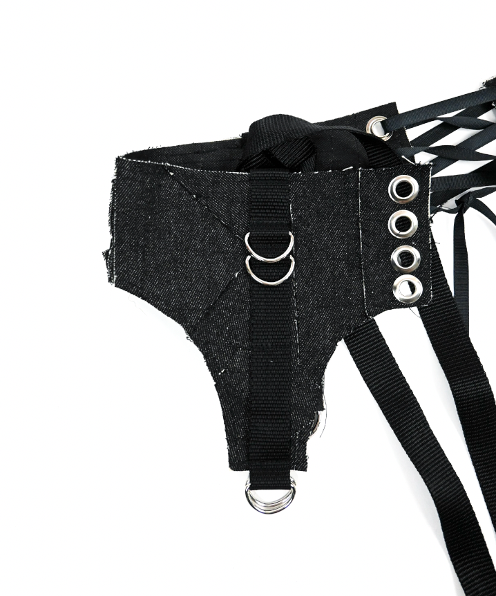 Leather and Denim Garter Belt Accessories (multiple sizes)