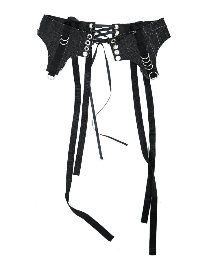 Leather and Denim Garter Belt Accessories (multiple sizes)