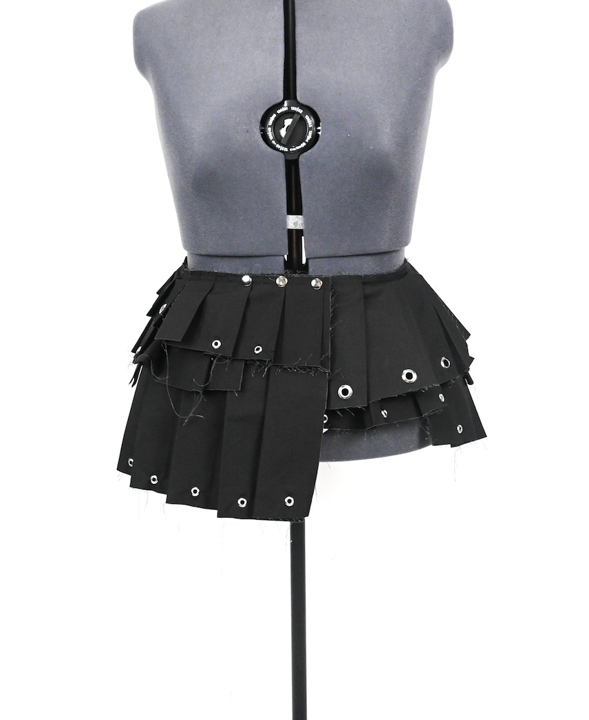 Pleated Black layering skirt 2XL