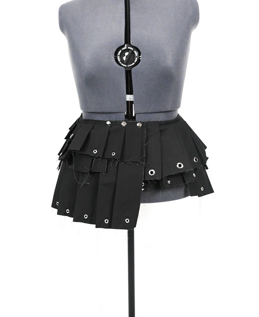 Pleated Black layering skirt 2XL