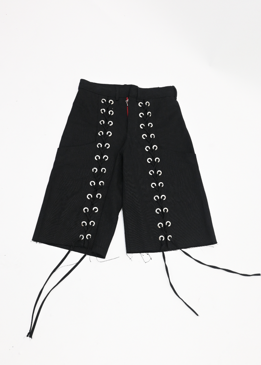 HEMP canvas Lace Up shorts ARCHIVE runway (multiple sizes)