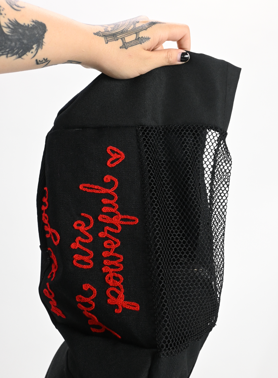 7:20:ME TO YOU chain-stitched red ARCHIVE hoodie