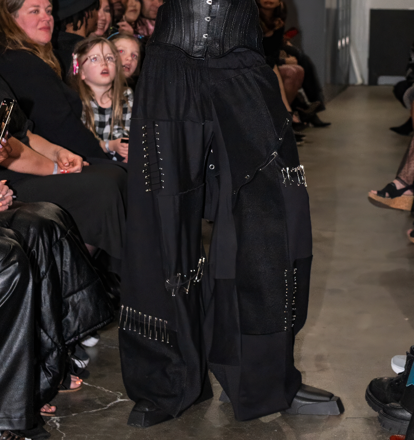 Fleece safety pin ARCHIVE runway pants (multiple sizes)