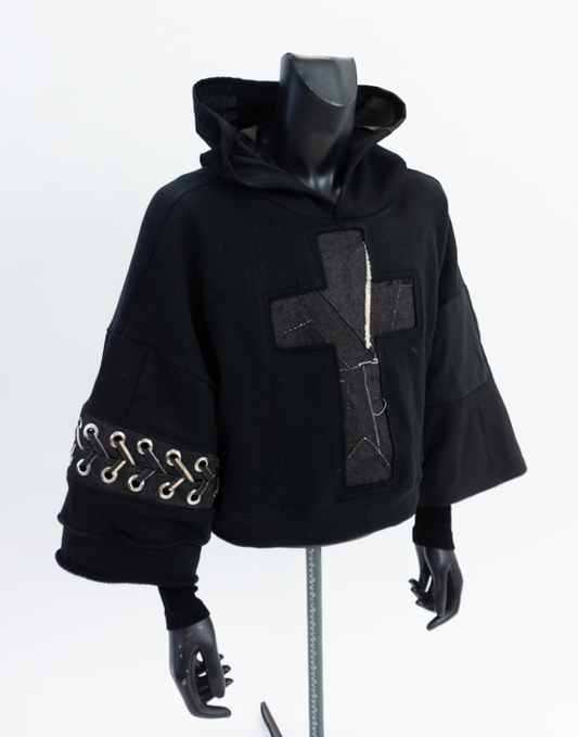 7:20:HAIR BY ROBERE denim + fleece ARCHIVE hoodie