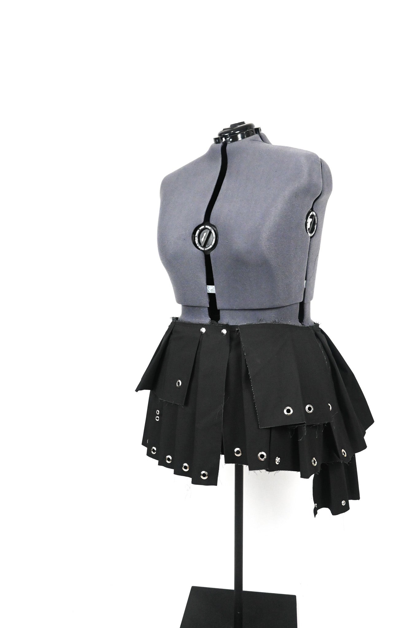 Pleated Black layering skirt 2XL