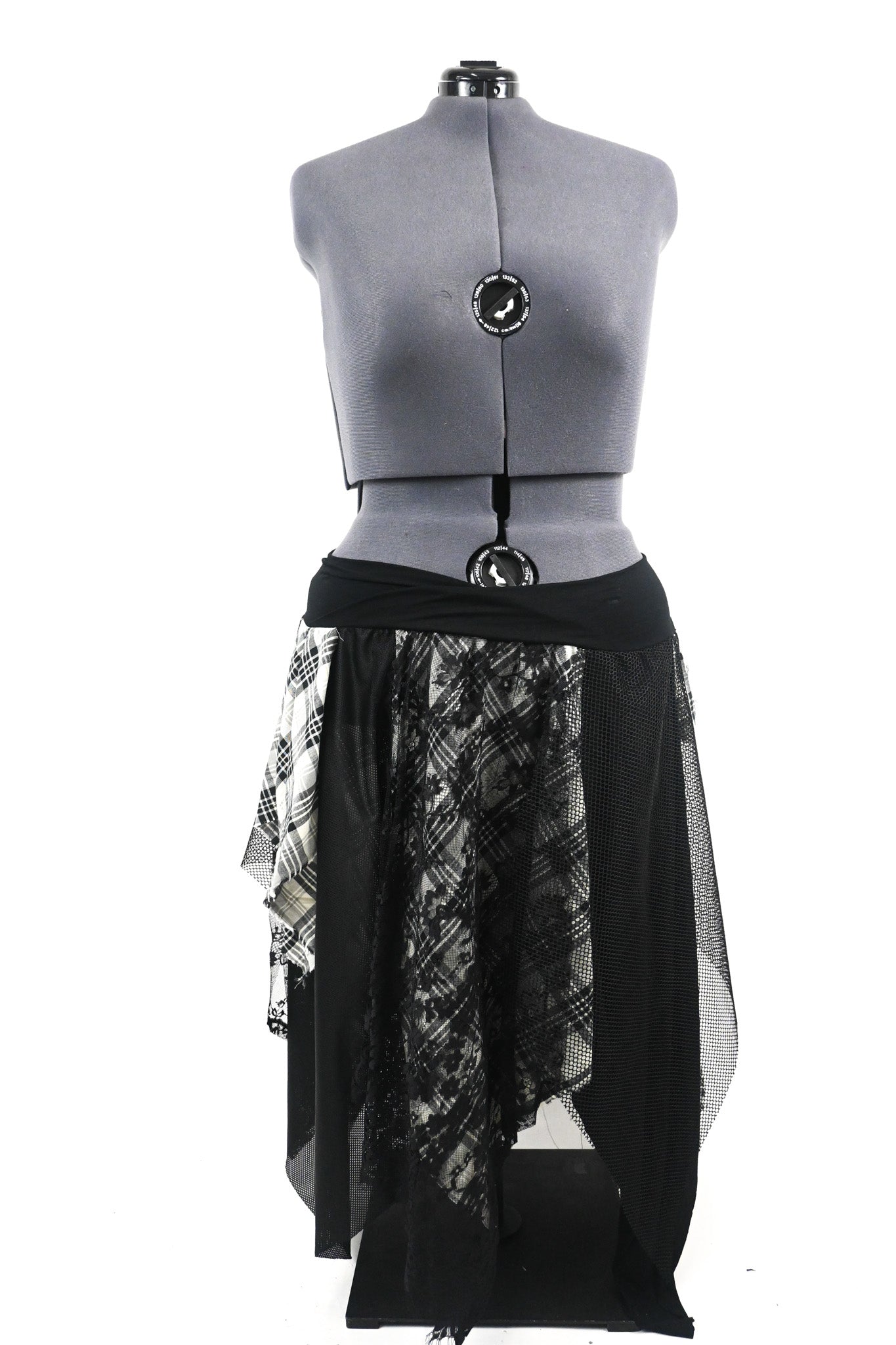Check Black Layering Skirt XL/2XL