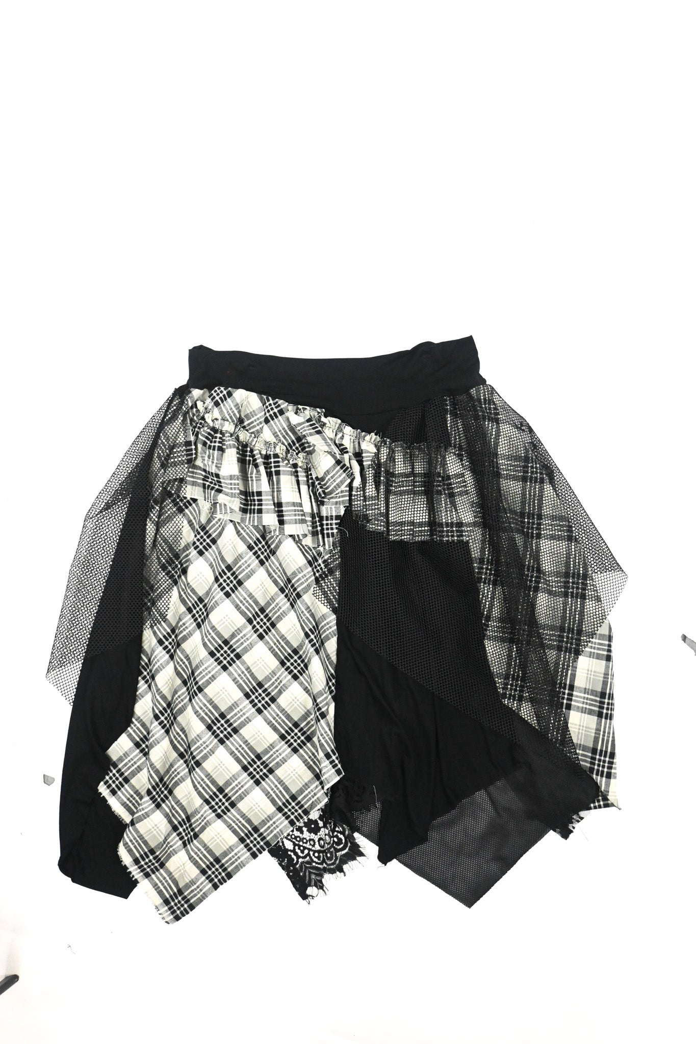 Check Black Layering Skirt XL/2XL