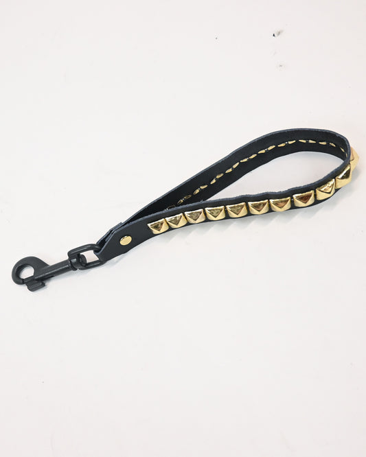 Brass Studded leather keychains