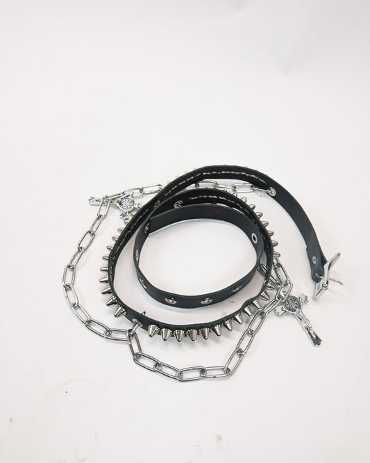 Leather Chain belt (made to order in any size)