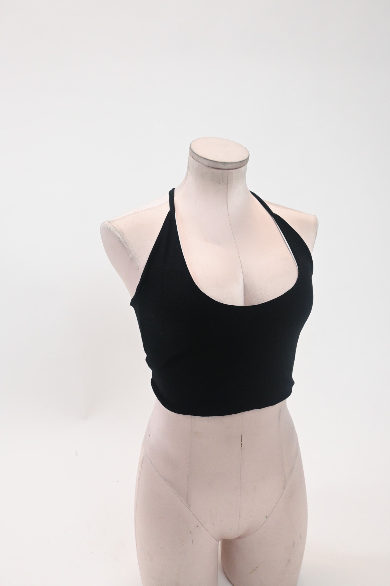 Reversible Friends / Black Tie back tank (S/M Cropped)