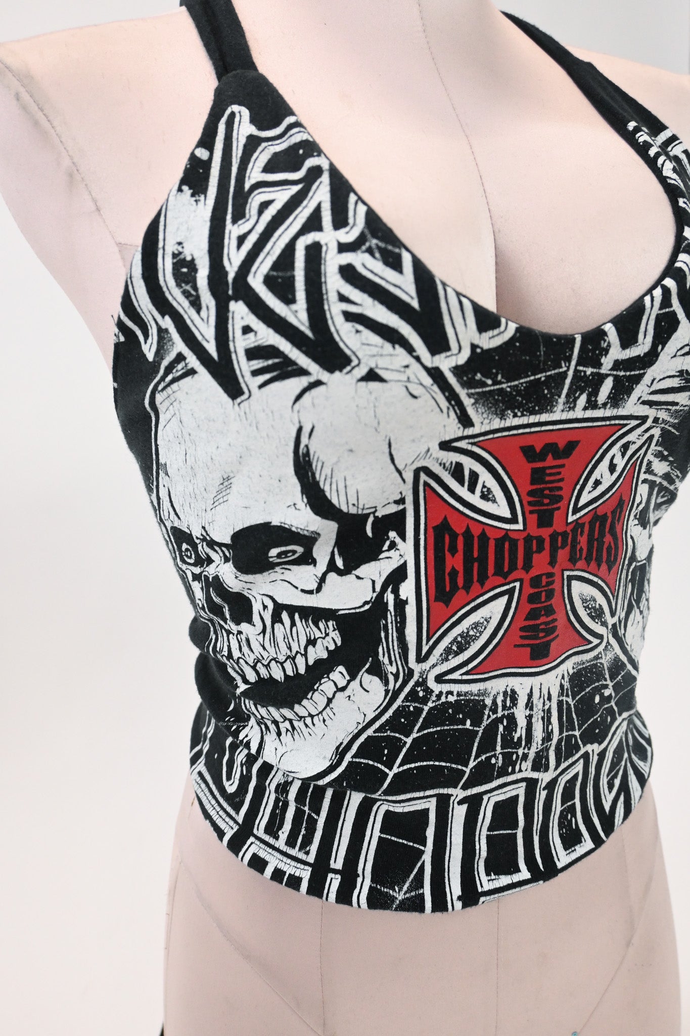 Reversible West Coast Choppers / Black Tie back tank (M/L)