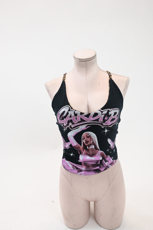 Reversible Cardi Leopard Tie back tank (S/M and L/XL)