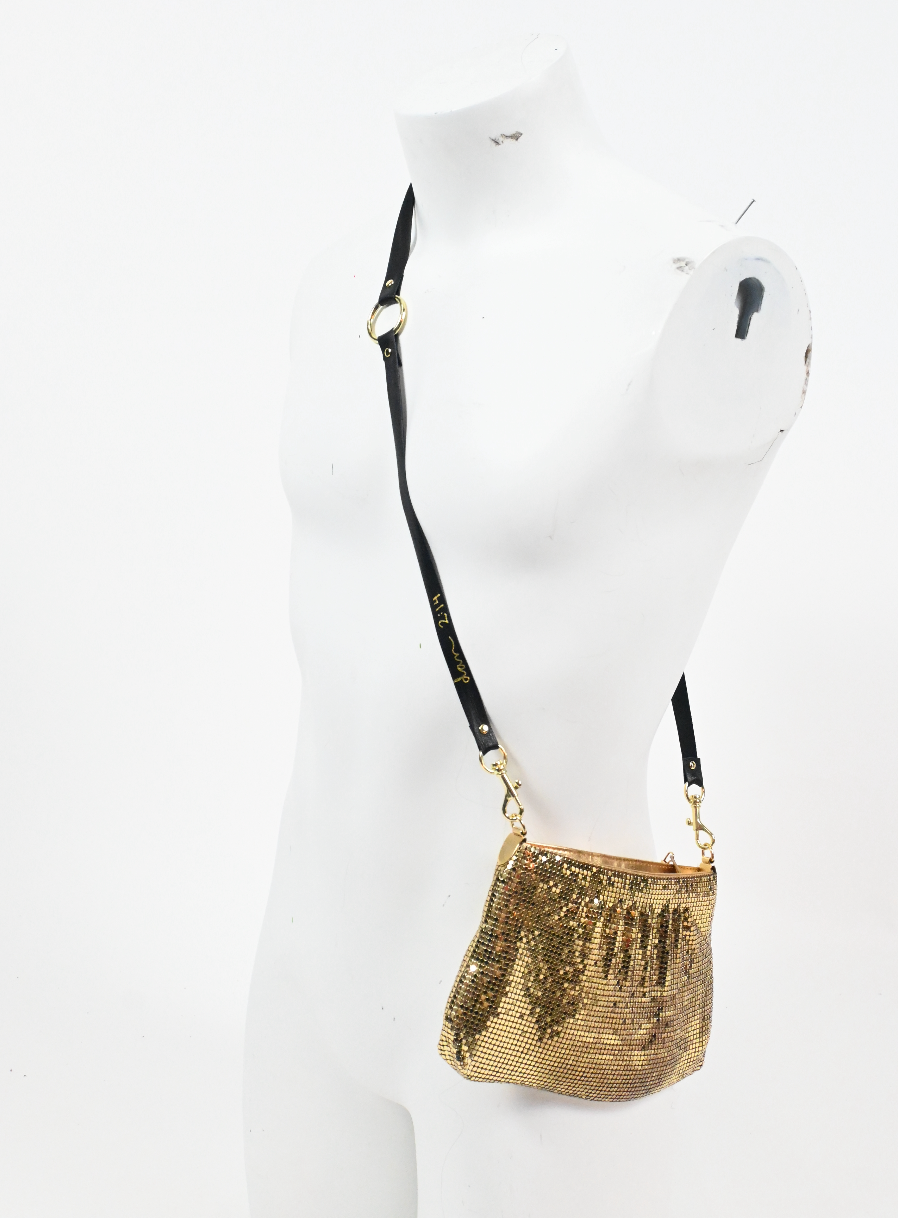 Gold slinky bag