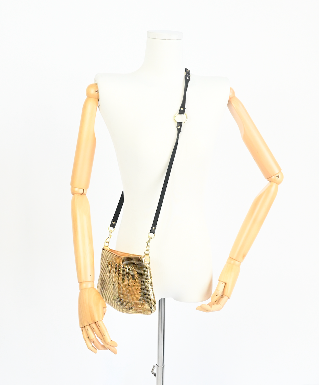 Gold slinky bag